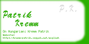 patrik kremm business card